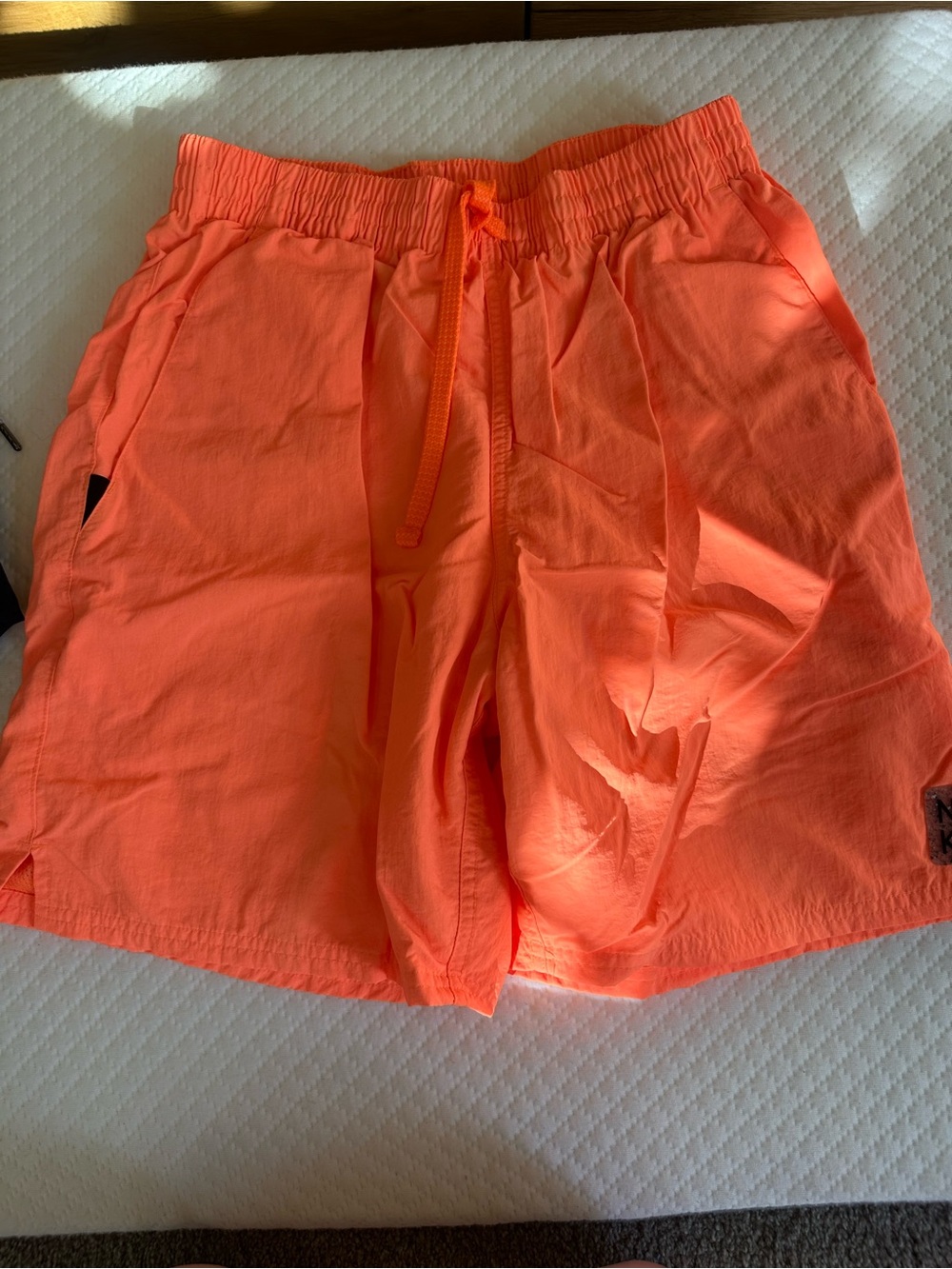 Nike Men's Neon Orange Athletic Shorts